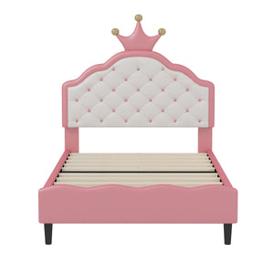 Lovely Crown Fantasy Princess Bed With Tufted Headboard by Couch.com