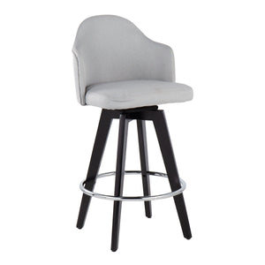 Ahoy - Contemporary Fixed Height Counter Stool With Round Footrest (Set of 2) by Couch.com