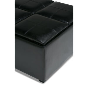 Avalon - Square Coffee Table, Storage Ottoman by Couch.com