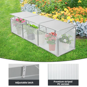 Polycarbonate Greenhouse For Outdoors In Winter - Silver by Couch.com