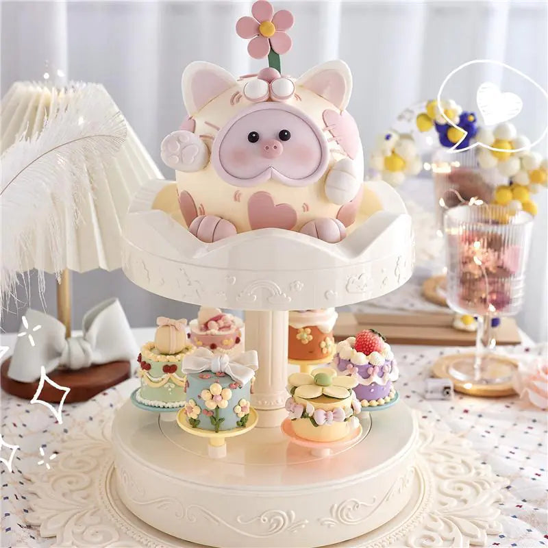 Automatic Rotating Carousel Cake Stand Machine