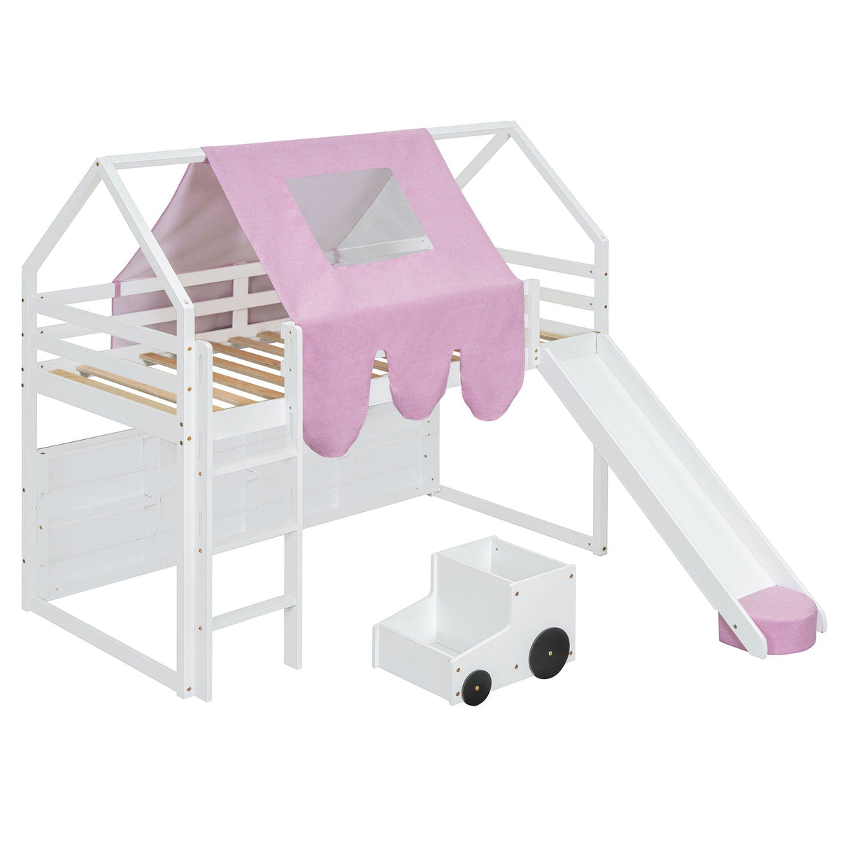 Loft Bed With House Shaped Frame And Tent by Couch.com