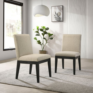 Roundhill Furniture - Rocco Contemporary Solid Wood Dining Chairs (Set of 2) - Beige by Couch.com