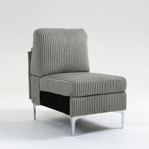 Single Couch Modular Armless Accent Chair With Back Cushion by Couch.com