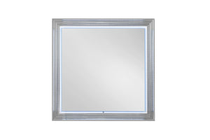 Moon - Marble Mirror With LED - White by Couch.com