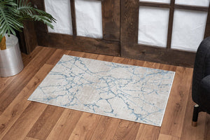 Elegance - 5'3" X 7'3" Area Rug - Blue, Polyester by Couch.com