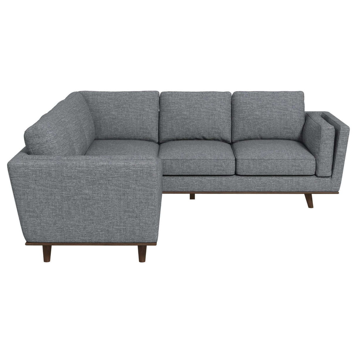 Erman - Pillow Back Corner Sofa - Dark Gray by Couch.com