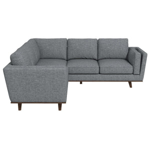 Erman - Pillow Back Corner Sofa - Dark Gray by Couch.com