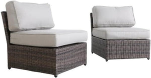 Armless Patio Chair With Cushions by Couch.com