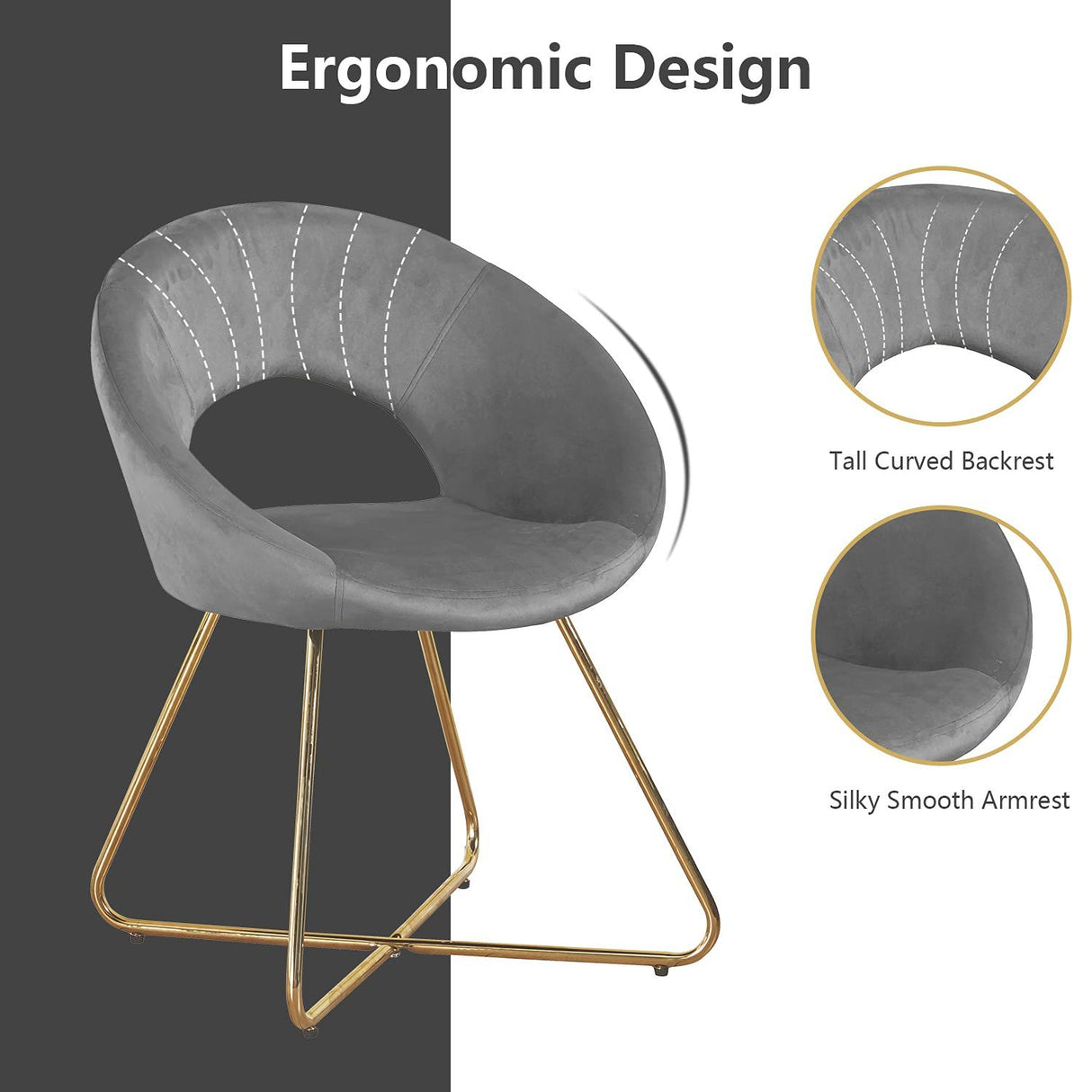 Modern Accent Velvet Chair (Set of 2) by Couch.com