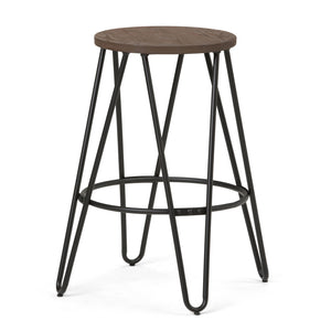 Simeon - Multifunctional Metal Stool With Wood Seat by Couch.com