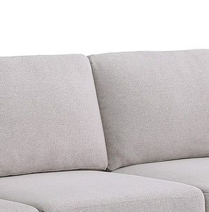 Kristin - Linen Fabric Loveseat - Light Gray by Couch.com