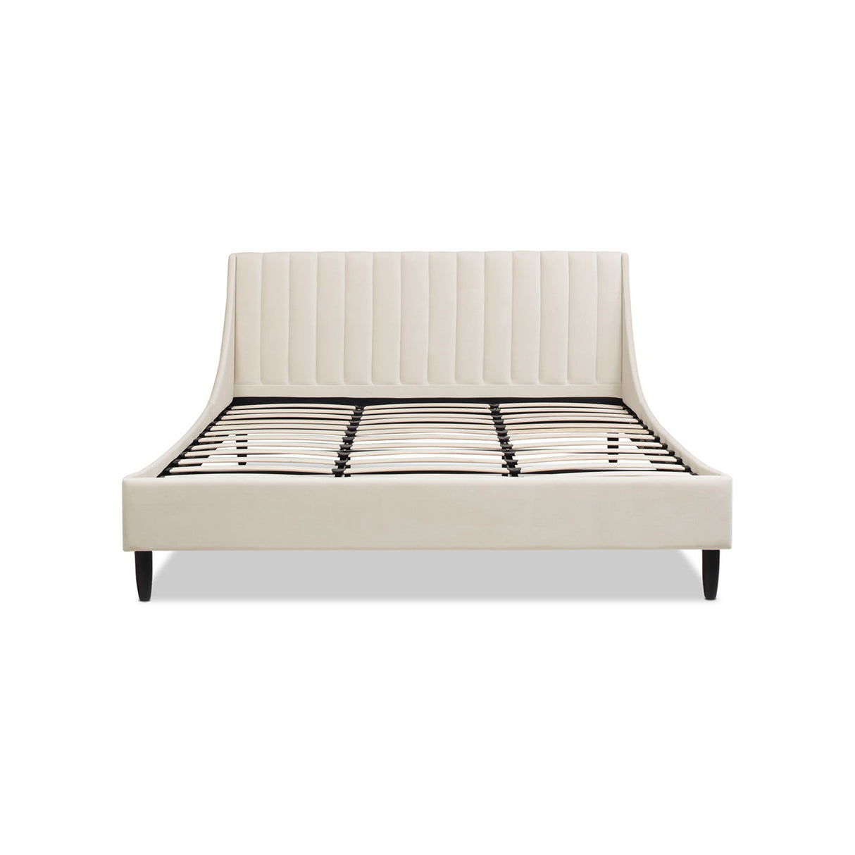 Aspen - Vertical Tufted Modern Headboard Platform Bed Set by Couch.com