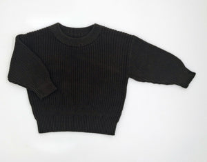 Infant Toddler Cotton Knitted Round Neck Base Sweater