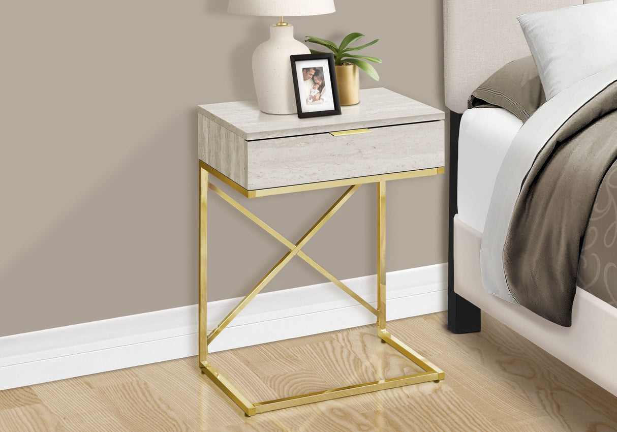 Accent Side Table, Storage Drawer, Spacious Tabletop, Contemporary & Modern by Couch.com