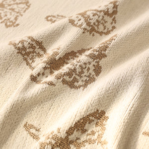 Butterfly Jacquard Soft Couch Blankets Cover for Couch Reversible Modern Sofa Slipcover Throw Covers