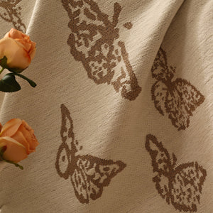 Butterfly Jacquard Soft Couch Blankets Cover for Couch Reversible Modern Sofa Slipcover Throw Covers