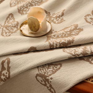 Butterfly Jacquard Soft Couch Blankets Cover for Couch Reversible Modern Sofa Slipcover Throw Covers