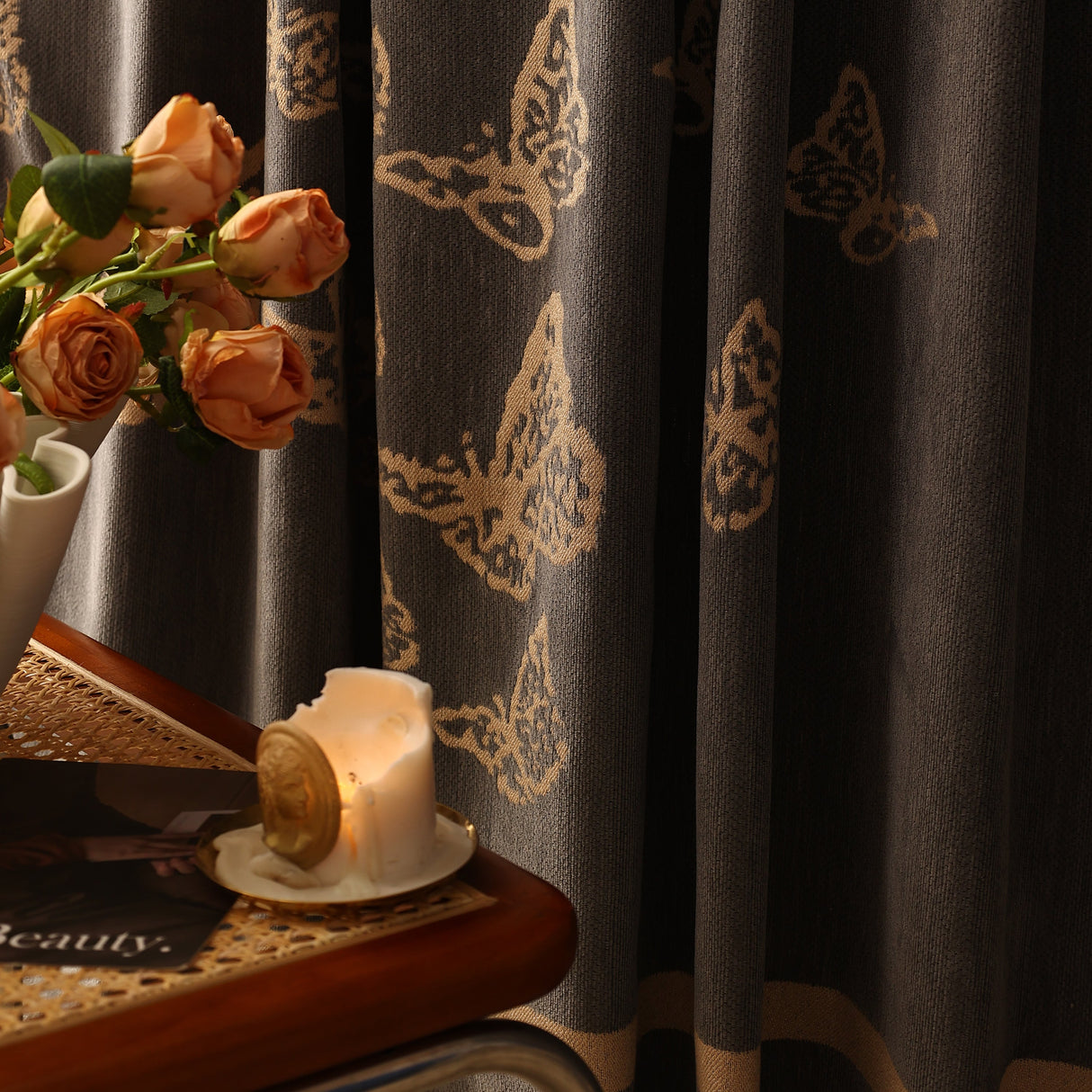 Butterfly Jacquard Soft Couch Blankets Cover for Couch Reversible Modern Sofa Slipcover Throw Covers