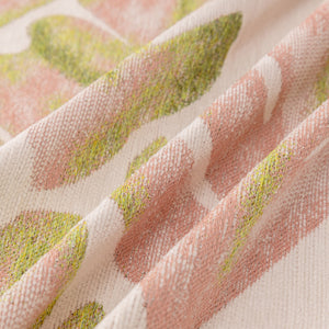 Botanical Sofa Cover with Chiffon Skirt, Floral Couch Throw Blanket for All-Season