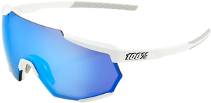 100% Racetrap Sunglasses - Matte White - Blue Mirror Lens 61037-000-75