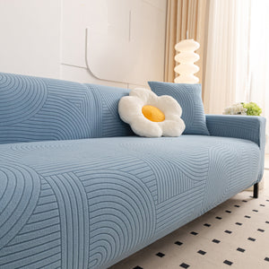 Fleece Stretch Sofa Slipcover Washable Soft Spandex Couch Cover Furniture Protector