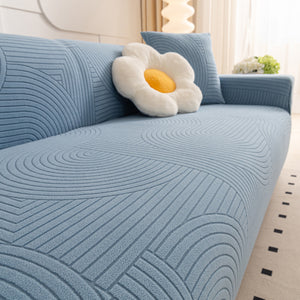 Fleece Stretch Sofa Slipcover Washable Soft Spandex Couch Cover Furniture Protector