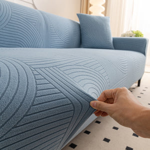 Fleece Stretch Sofa Slipcover Washable Soft Spandex Couch Cover Furniture Protector