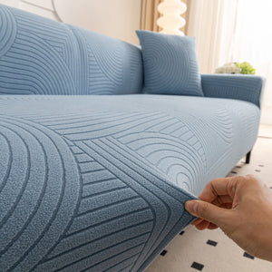 Fleece Stretch Sofa Slipcover Washable Soft Spandex Couch Cover Furniture Protector