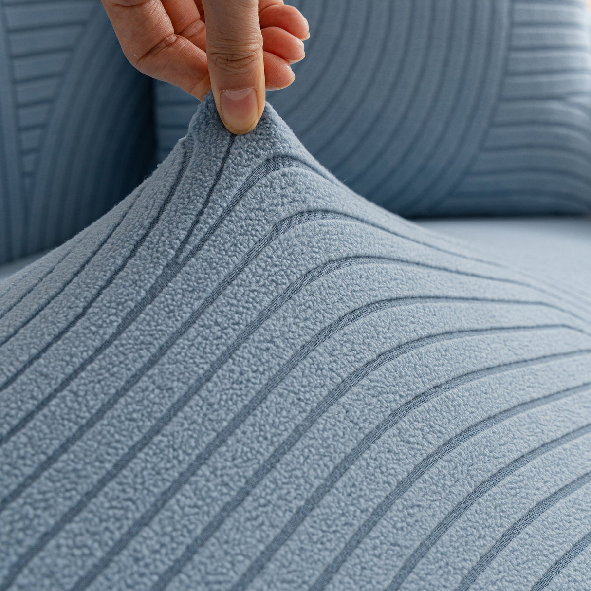 Fleece Stretch Sofa Slipcover Washable Soft Spandex Couch Cover Furniture Protector