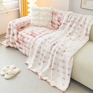 Thick Faux Fur Couch Cover Fluffy Fuzzy Warm Washable Furniture Protector for Kids Pets