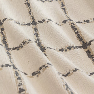 Grid Sofa Cover with Ruffle Skirt – Soft, Decorative, Full-Cover Couch Protector