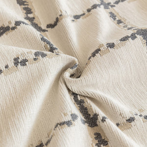 Grid Sofa Cover with Ruffle Skirt – Soft, Decorative, Full-Cover Couch Protector