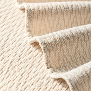 Herringbone Textured Sofa Throw Blanket, Durable Pet Friendly Modern Couch Slipcover