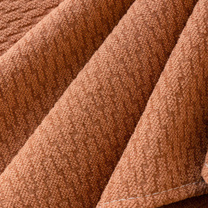 Herringbone Textured Sofa Throw Blanket, Durable Pet Friendly Modern Couch Slipcover