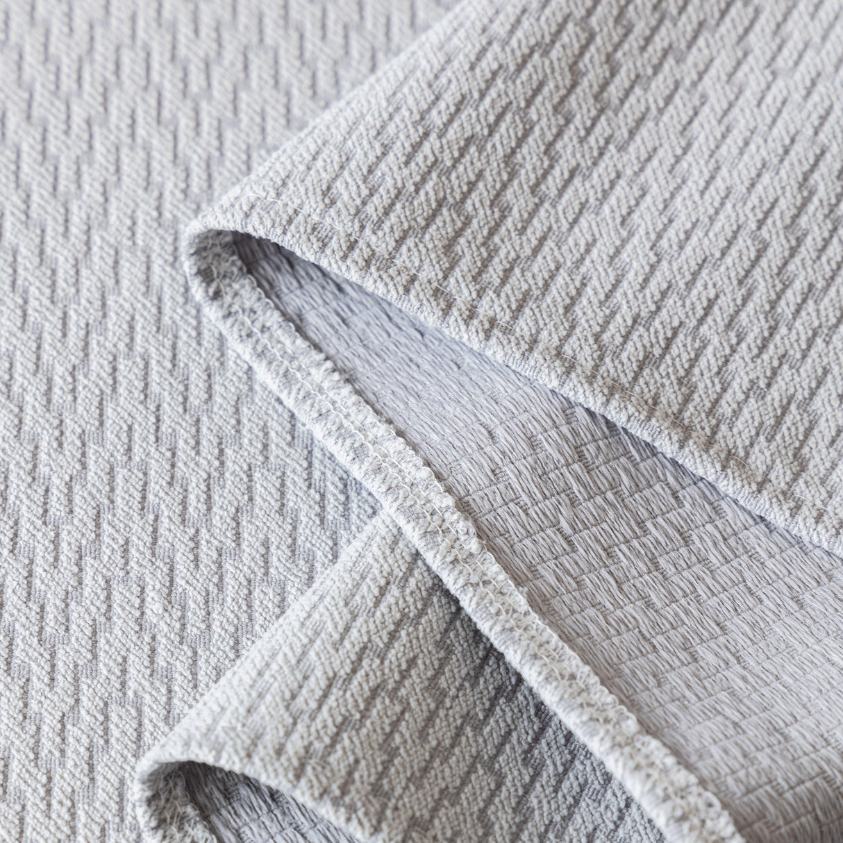 Herringbone Textured Sofa Throw Blanket, Durable Pet Friendly Modern Couch Slipcover