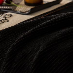 Jacquard Floral Band Sofa Cover with Tassels, Thick Textured Couch Throw Blanket