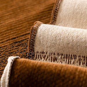 Jacquard Floral Band Sofa Cover with Tassels, Thick Textured Couch Throw Blanket