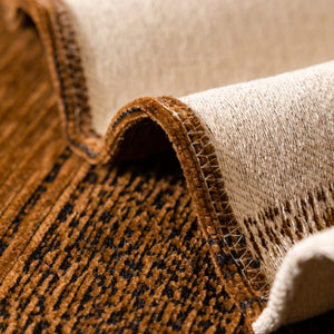 Jacquard Floral Band Sofa Cover with Tassels, Thick Textured Couch Throw Blanket