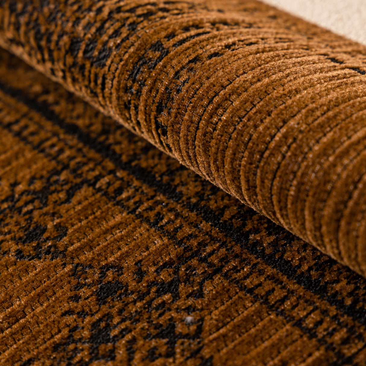 Jacquard Floral Band Sofa Cover with Tassels, Thick Textured Couch Throw Blanket