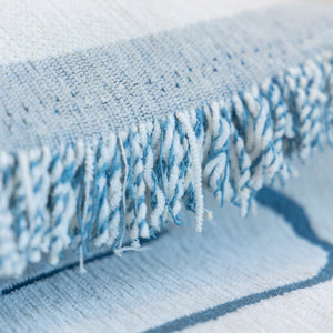 Cozy Couch Throw Blanket with Tassels, Jacquard Leaf Pattern Furniture Protector