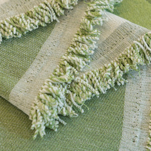 Cozy Couch Throw Blanket with Tassels, Jacquard Leaf Pattern Furniture Protector