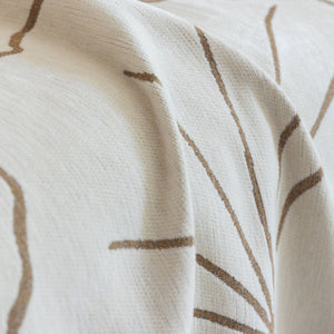 Cozy Couch Throw Blanket with Tassels, Jacquard Leaf Pattern Furniture Protector