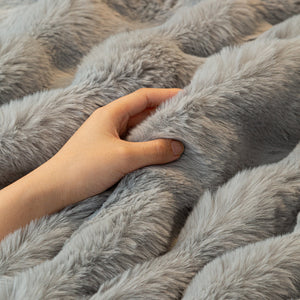 Thick Faux Fur Sofa Cover Fluffy Plush Warm Sofa Slipcover Furniture Protector for Couch Bed