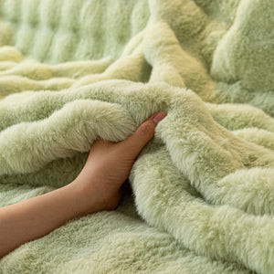 Thick Faux Fur Sofa Cover Fluffy Plush Warm Sofa Slipcover Furniture Protector for Couch Bed