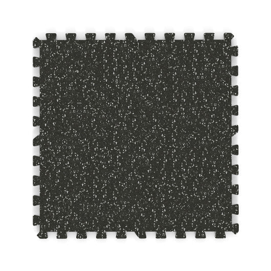 0.79 inch Thick Rubber Top Exercise Mat 48 Sq Ft with Boarders