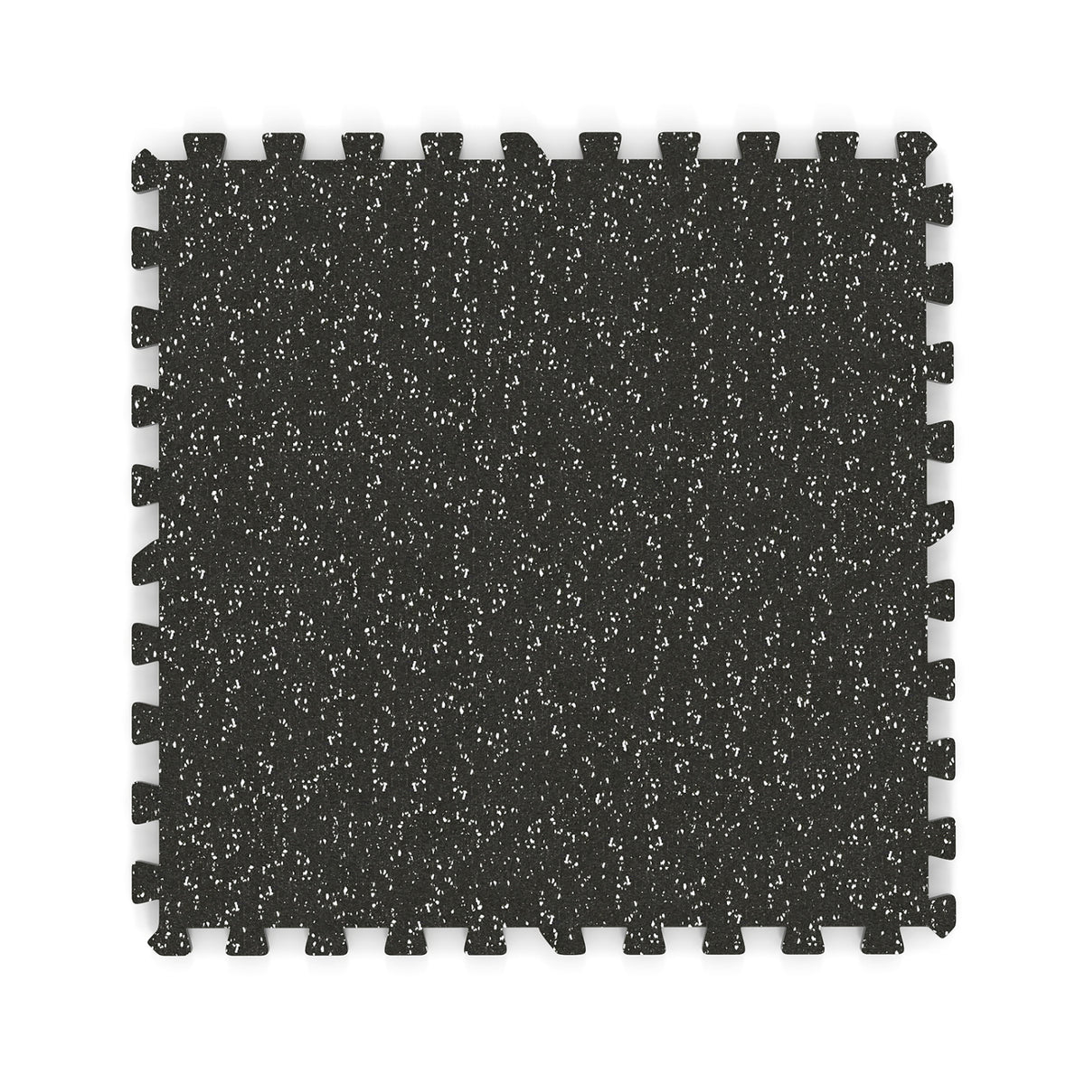 0.79 inch Thick Rubber Top Exercise Mat 48 Sq Ft with Boarders-Black
