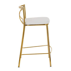 Modern Charlotte - Contemporary Fixed Height Counter Stool (Set of 2) by Couch.com