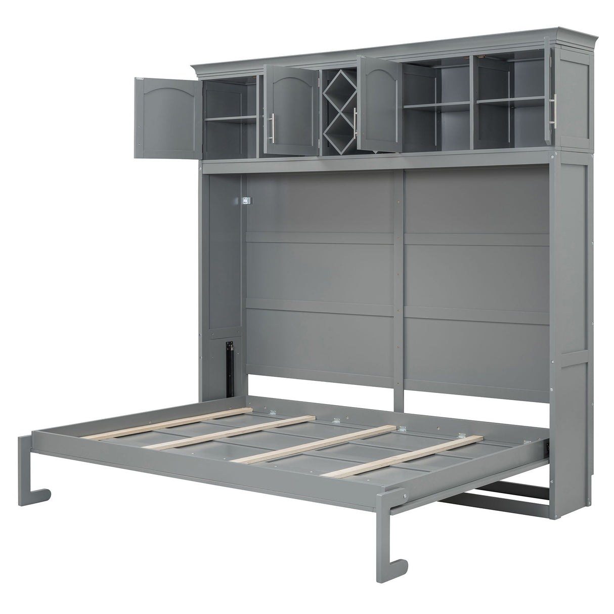 Murphy Wall Bed With Top Cabinets & Wine Rack by Couch.com