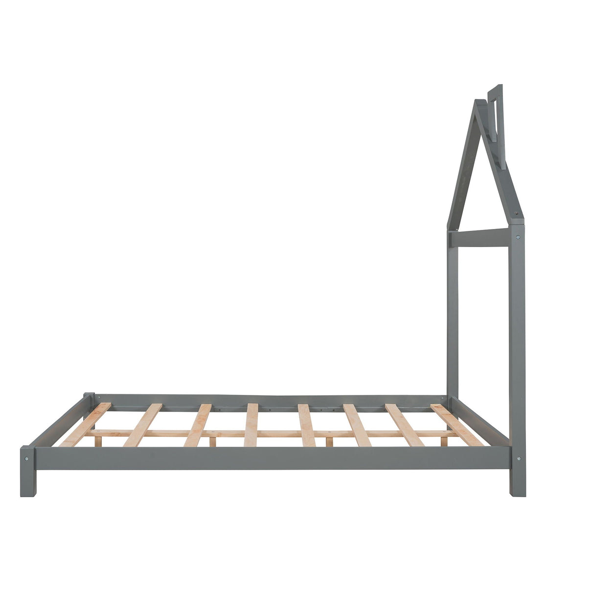 Platform Bed With House Shaped Headboard by Couch.com